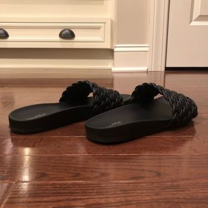 Womens Woven Slide Sandals